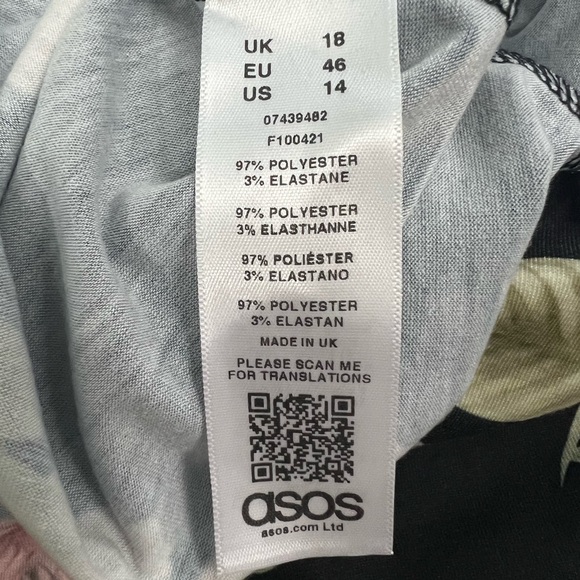 NWT - ASOS Maternity Bodycon Dress In Floral Print - Size 14 - Picture 8 of 8